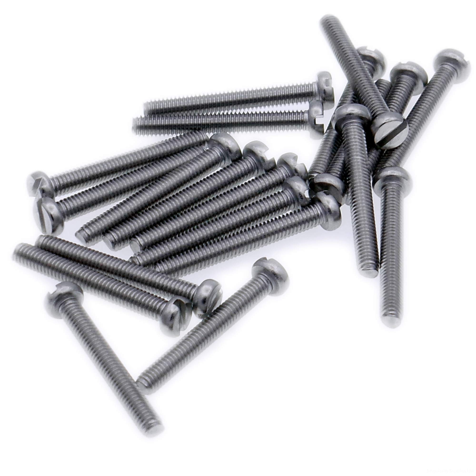 M3 (3mm x 50mm) Slot Cheese Machine Screw (Bolt) - Stainless Steel (A2) (Pack of 20)