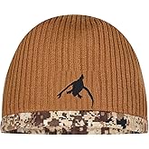 EDTREK Waterproof and Windproof Camo Beanie - Timber and Blaze Orange Camo Performance Hunting Hat