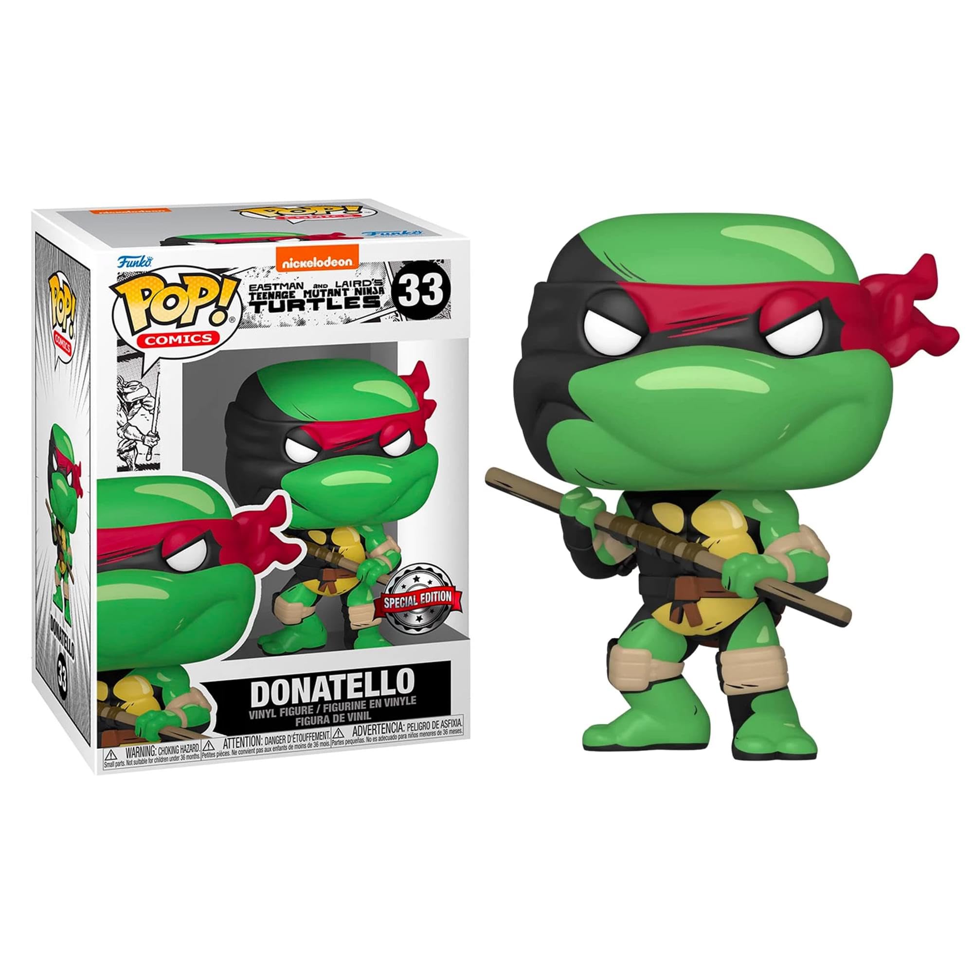 TMNT POP COMICS DONATELLO PX VINYL FIGURE W/B&W CHASE