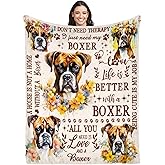Lussues Nee Boxer Blanket for Womens,Boxer Flannel Throw 50 * 60in