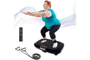 HOTSWEAT Vibration Plate Exercise Machine for Lymphatic Drainage, Power Plate Vibrating Platform, Shaker for Weight Loss, Exercise Board with 120 Levels for Home Gym