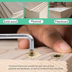 Twidec/175PCS Threaded Inserts for Wood Kit