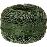Lizbeth Size 80 HH80676 Lizbeth Cotton Thread 184 Yds 10 Grams, Leaf Green Dk