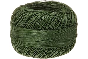 Lizbeth Size 80 HH80676 Cotton Thread 184 Yds 10 Grams, Leaf Green Dk