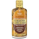 Tropical Oasis Liquid Turmeric Curcumin w/Bioperine - 1650mg Maximum Strength Turmeric Supplement with Black Pepper & Vitamin C - 98% Absorption Rate - 32oz