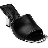 DKNY womens Kelley Square Toe Heeled Sandal Mule