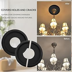 Tsnamay 2Pairs Black Ceiling Medallion Ceiling Fan