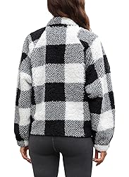 Yanekop Womens Fleece Jacket Fuzzy Long Sleeve