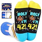 HAPPYPOP Birthday Gift Ideas - 50th Birthday Gifts for Women Man Her Him, Funny Bday Socks
