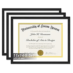 A PLUS MAX 11x14 Diploma Frame Display 8.5 x 11