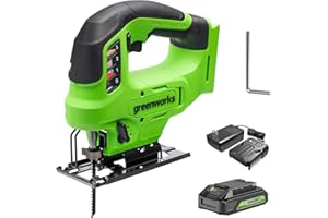 Greenworks 24V Brushless 1" Cordless Jig Saw (3,000 SPM / 4 Settings/LED Light), Tool Only