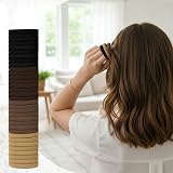 Nuoshen 100 Pcs Hair Ties Cotton Elastic Ponytail Holders Colorful view 5