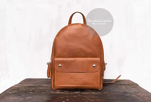 small leather rucksack handbag