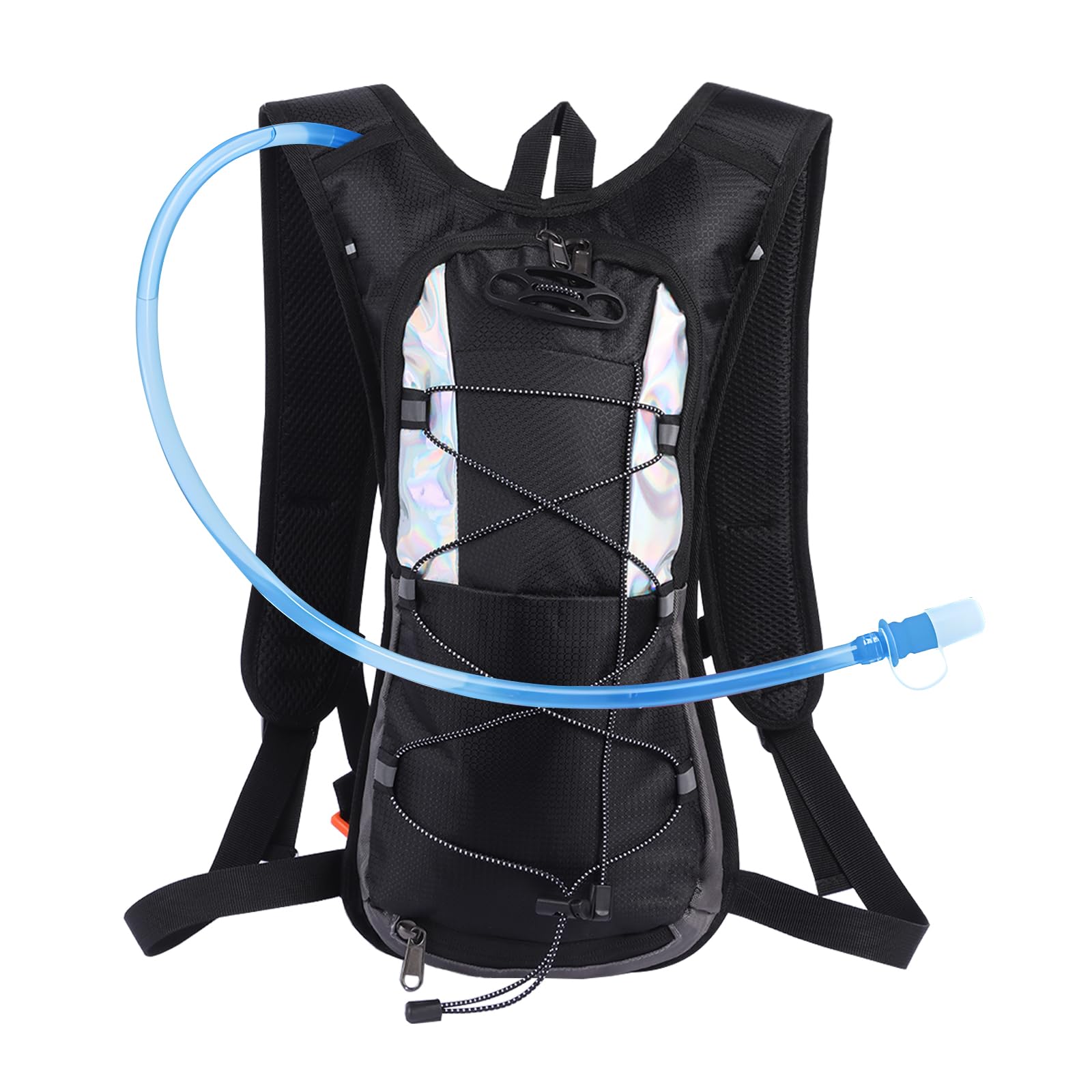 AuGiueam Hydration Backpack, Large Water Backpack with Adjustable Strap for Hiking Cycling Running Climbing, Lightweight Hydration Pack for Men and Women (Black)