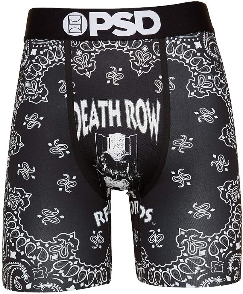 PSD Underwear Men's Stretch Elastic Wide Band Boxer Brief Underwear Bottom - Death Row Records | Breathable, 7 inch Inseam | at  Men’s Clothing store