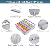 Joyoldelf 24-Cell Drawer Organisers 2 Pack Collapsible Wardrobe Organisers view 3