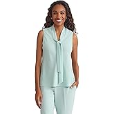 Kasper Women's Sleeveless Printed Tie Front Top