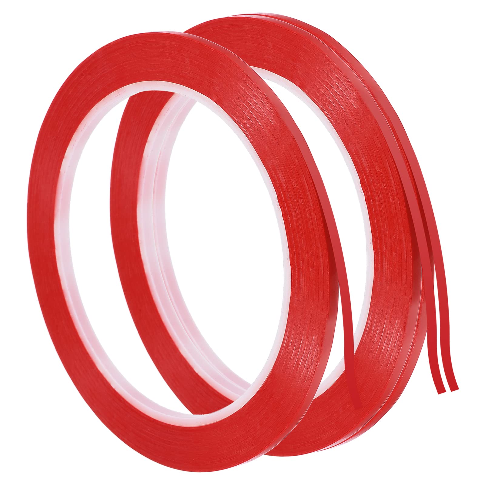 PATIKIL Whiteboard Tape 3mm X 66m, 3 Pack Thin Dry Erase Tape for Graphic Chart Marking DIY Art, Red