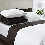 EMONIA 100% Pakistan Cotton Sheet Set, White Bedding Sets Twin Size 3 Piece Set 800 Thread Count Long-Staple Combed Pure Natu