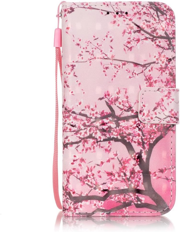ISAKEN Samsung Galaxy S4 Case, Galaxy S4 Flip Cover, PU Leather Cover for Galaxy S4 I9500 - Drawing Pattern Design Bookstyle Pu Leather Wallet Magnetic Strap Design Pouch with Card Holder - cherry