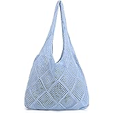 Stizimn Crochet Mesh Beach Tote Shoulder Handbags Hobo Summer Aesthetic Women's Bag