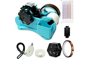 FINFINLIFE Heat Tape Dispenser Sublimation - Blue Multi-Roll Set, PreCut 1. 4'' Pieces for Heat Transfer & Mug Press Machine, 1+3'' Core, Semi-Automatic Tape Dispenser, Heat Transfer Tape