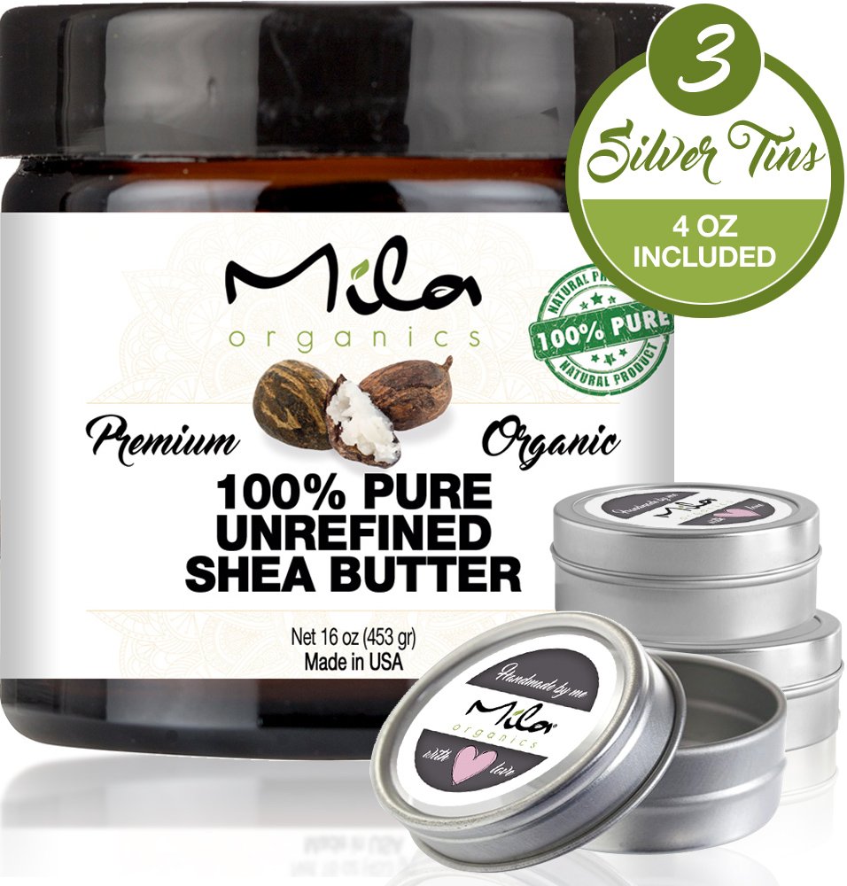 RAW SHEA BUTTER, Organic, 100 Pure, Unrefined, Grade A, African Shea