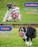 HETOO Dog Soccer Ball 6 inch Interactive Toy Red White Durable PU Buoyant view 3