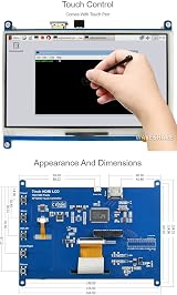 Waveshare 7" Raspberry Pi 4 Display IPS Resistive Touchscreen 1024x600 HDMI LCD view 6