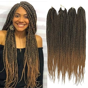 Amazon Com 6 Packs Box Braids Crochet Hair Crochet Box Braids