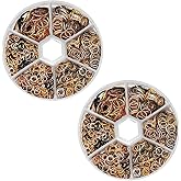 1940 Pcs Multicolour Metal Jump Rings Small Crafts Jump Jewelry Connectors Assorted Size Connector Rings Open O for Keychain Making Jewelry Findings