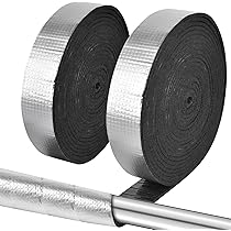 Radiant Metallic Fiberglass Heat Shield Tape – 36" Pipe & Hose Wrap For Cold Air