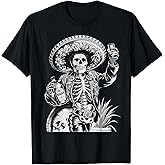 Mexico Vintage Skeleton Tequila Dia De Los Muertos Mexican T-Shirt
