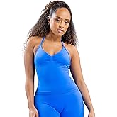 JUVOME Two Piece Workout Sets for Women Halter Strappy Tank Top Butt Lifting High Waist Shorts Gym Set Activewear