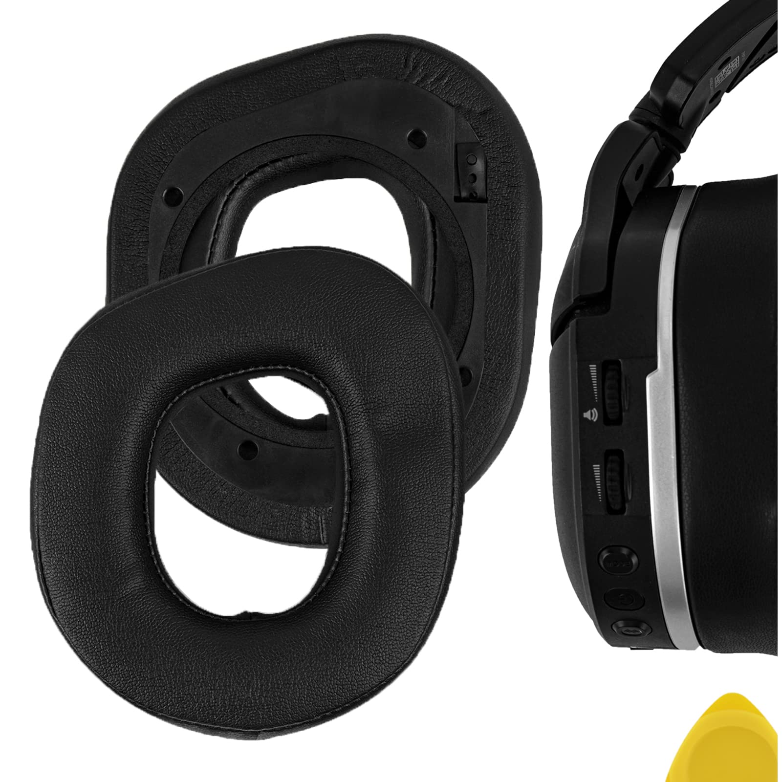 Geekria Ear Pads Replacement Compatible with Turtle Beach Stealth 700 Gen 2/Gen 2 MAX Headphones, Ear Cushions (Black)