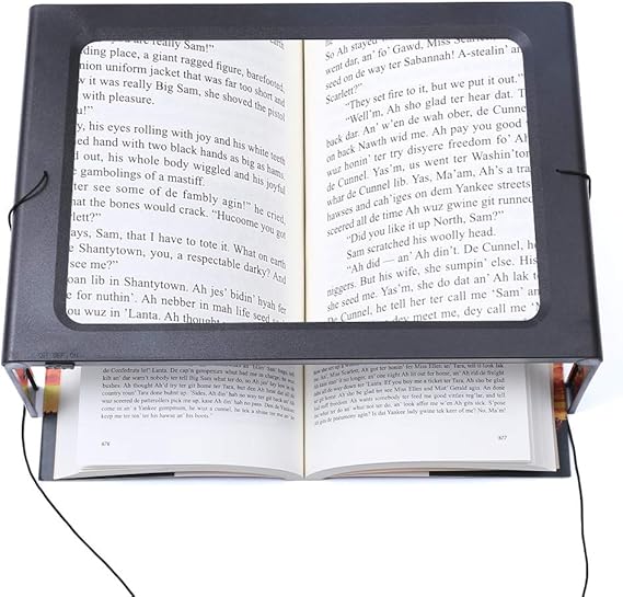 giant large hands free magnifying glass with light led magnifier