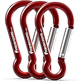 FresKaro 3inch 7kN-1575lbs Spring Snap Carabiners, Heavy Duty AL7075 Material-Lightweight & High Strength, Unique Designed Hook for Camping, Hiking, Fishing & Fitness Accessories, Multiple Colors