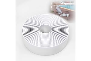 KOMORAX 2 Inch Wide, 20ft Long Vinyl Strap - Replacement Straps for Patio Chairs - Vinyl Strapping for Patio Furniture Repair - Durable Seat Repair Kit for Lawn Chairs, Outdoor Furniture (White)