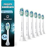 Philips Sonicare C2 Plaque Control - Genuine Replacement Electric Toothbrush Heads, White, 6 Pack Up to 18 Month Supply, HX9026/77