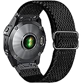 Olytop Fenix 8 47mm/Fenix 7/Fenix 6/5/epix Pro 47mm Watch Bands, 22mm Quick Easy Fit Elastic Nylon Replacement Stretchy Strap for Garmin Instinct, Fenix 6 Pro/7 Pro, Forerunner 955/935