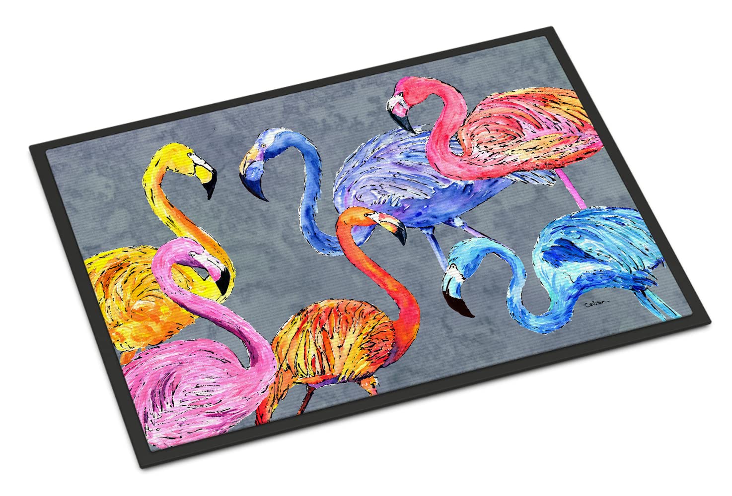 Caroline's Treasures Flamingo Six Senses Indoor or Outdoor Doormat, 24 inches x 36 inches, Multicolor