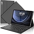 BORIYUAN Keyboard Case for Samsung Galaxy Tab S9 FE 5G 10.9 Inch & Galaxy Tab S9 11 Inch 2023, Magnetic Detachable Wireless Bluetooth Keyboard, Smart Slim Folio Cover with S Pen Holder Black