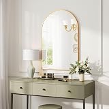 Dripex Gold Arched Mirror 60x90cm Wall Mounted or Leaning view 7