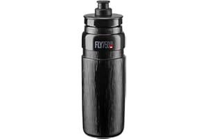 Elite Fly Tex Cycling Water Bottle 750ml – Black – Ultra-Lightweight, BPA-Free, Easy-Squeeze Sports Bottle for Road, MTB & Gravel