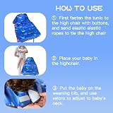 PewinGo Weaning Bib Full Cover High Chair Blue 6-30 Months view 7
