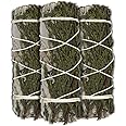 ESPOIR & AMOUR Cedar Sage - 3 Spiritual Cedar Smudge Stick Bundles for Smudging, Healing and Ritual | Sustainably Harvested White Sage and Cedar Smudge Stick to Cleanse Negativity | 4 Inch