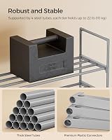 SONGMICS 3-Tier Shoe Rack Storage Organizer Grey 30 x 92 x 55 cm LSA303G01 view 5
