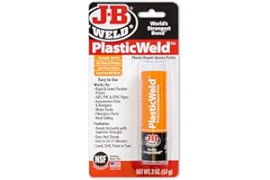 J-B Weld 8237 PlasticWeld Plastic Repair Epoxy Putty - 2 oz (Pack of 2)