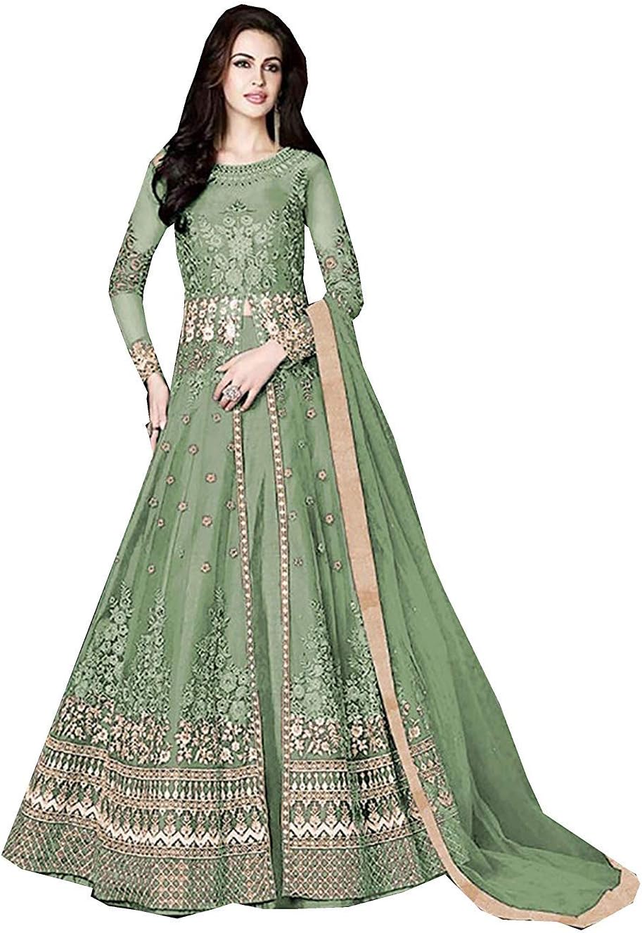 Nindot Indian/Pakistani Bollywood Party Wear Long Anarkali Gown for Womens