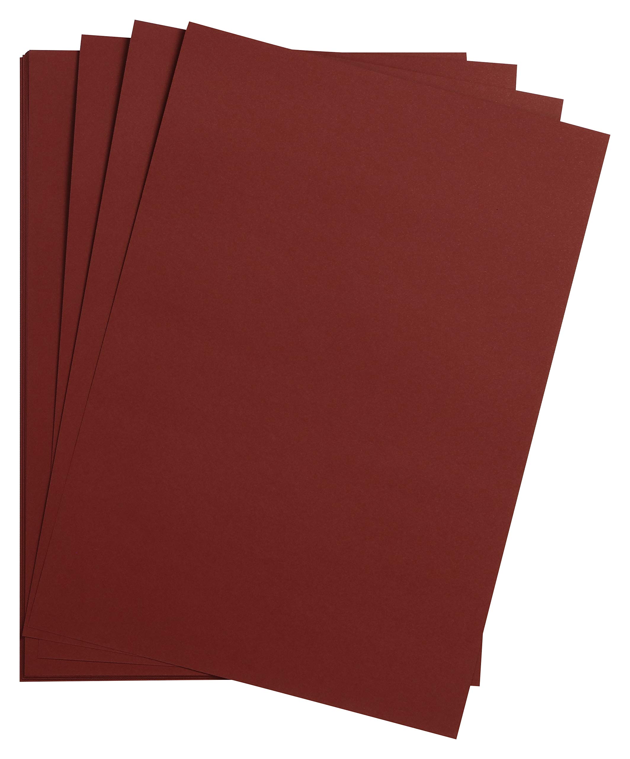 Clairefontaine - Ref 975376C - Maya Smooth Coloured Drawing Card (Pack of 25 Sheets) - 185gsm - A3 (42 x 29.7cm) - Burgundy Colour - Deep Dyed, Acid Free, pH Neutral